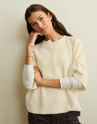 AE Whoa So Soft Short-Sleeve Sweater
