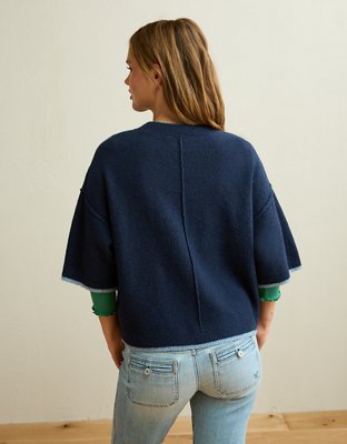 AE Whoa So Soft Short-Sleeve Sweater