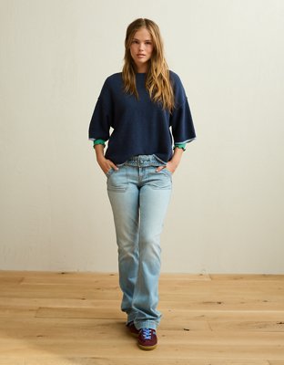 AE Whoa So Soft Short-Sleeve Sweater