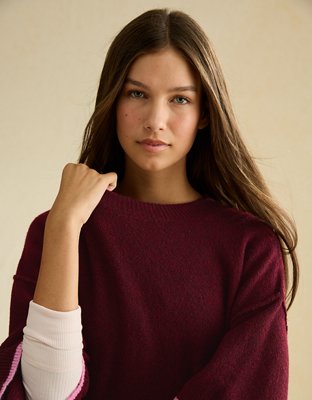 AE Whoa So Soft Short-Sleeve Sweater