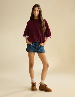 AE Whoa So Soft Short-Sleeve Sweater