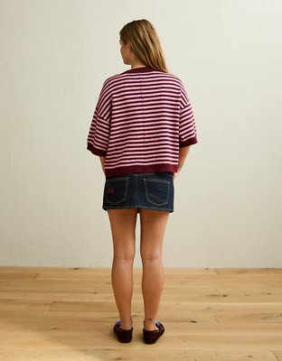 AE Whoa So Soft Short-Sleeve Sweater