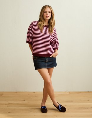 AE Whoa So Soft Short-Sleeve Sweater