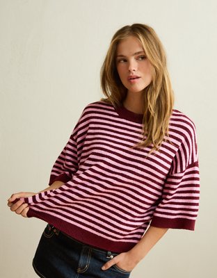 AE Whoa So Soft Short-Sleeve Sweater