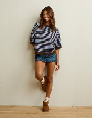 AE Whoa So Soft Short-Sleeve Sweater