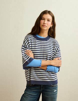 AE Whoa So Soft Short-Sleeve Sweater