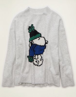 AE Whoa So Soft Snoopy Graphic Oversized Sweater