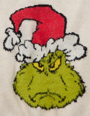 AE Whoa So Soft Grinch Graphic Oversized Sweater