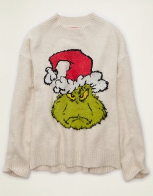 AE Whoa So Soft Grinch Graphic Oversized Sweater