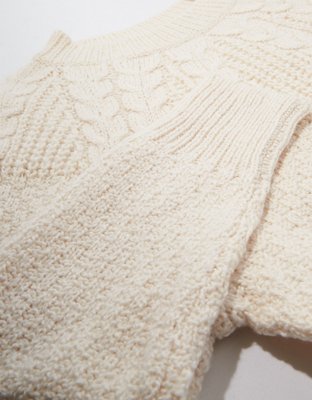 AE Cable Knit Crew Neck Sweater