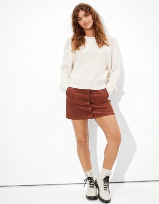 AE Cable Knit Crew Neck Sweater