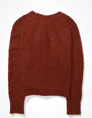 AE Cable Knit Crew Neck Sweater
