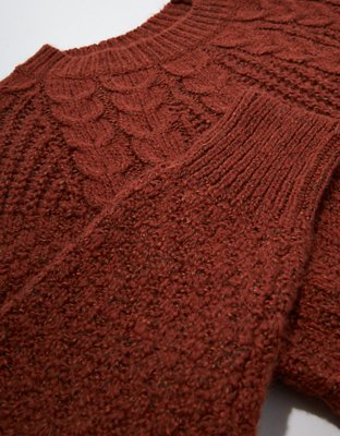 AE Cable Knit Crew Neck Sweater