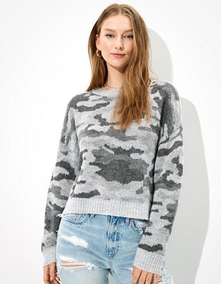 women's camo sweatshirt american eagle