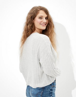 AE Cropped Dreamspun Crew Neck Sweater