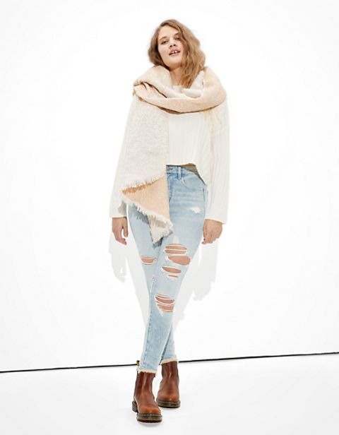 Женские свитеры American Eagle AE Cropped Dreamspun Crew Neck Sweater