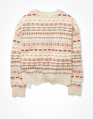 AE Suéter con Motivo Fair Isle Navideño