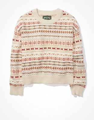 AE Suéter con Motivo Fair Isle Navideño
