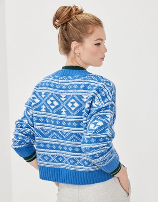 AE Suéter con Motivo Fair Isle Navideño