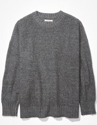 AE Whoa So Cozy Waffle V-Neck Sweater