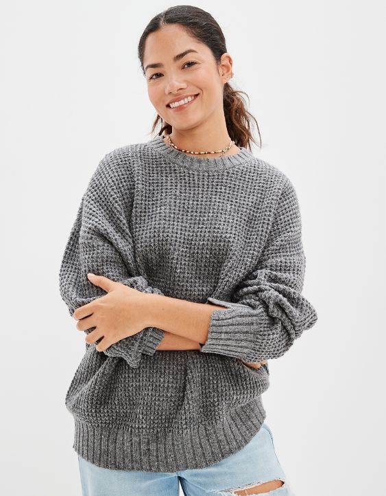 AE Oversized Waffle Knit Sweater