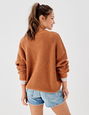 AE Oversized Waffle Knit Sweater