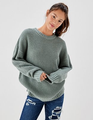 Waffle weave outlet sweatshirt