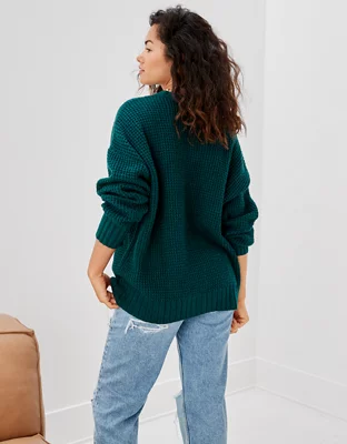 AE Oversized Waffle Knit Sweater