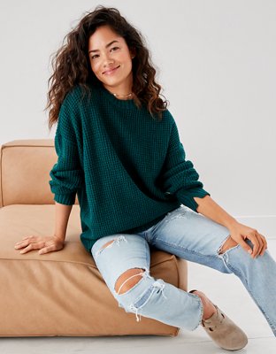 Oversized Waffle Knit Sweater CD319