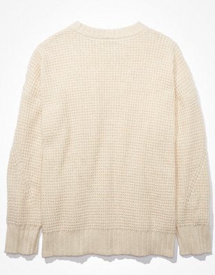Женские свитеры American Eagle AE Oversized Waffle Knit Sweater — фото 5