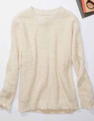 American eagle waffle hot sale knit cardigan