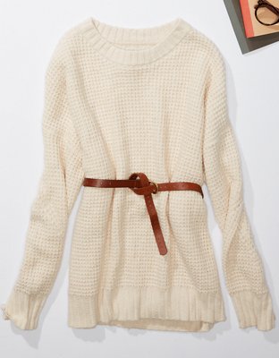 Женские свитеры American Eagle AE Oversized Waffle Knit Sweater — фото 7