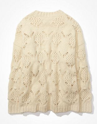Женские свитеры American Eagle AE Oversized Pointelle Sweater — фото 5