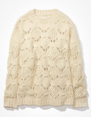 AE Oversized Pointelle Sweater