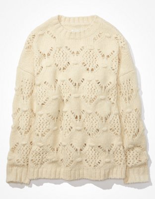 AE Oversized Pointelle Sweater