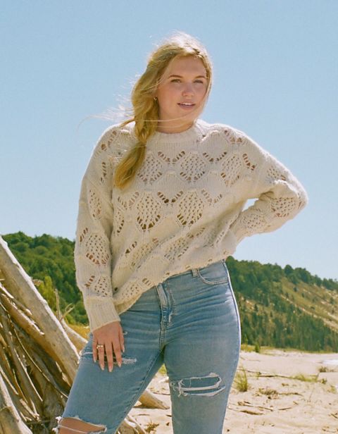 Женские свитеры American Eagle AE Oversized Pointelle Sweater