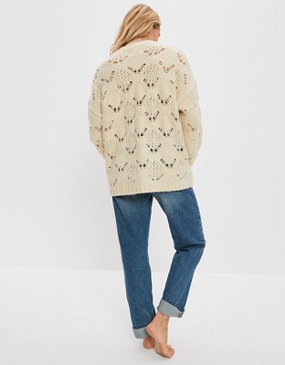 AE Oversized Pointelle Sweater