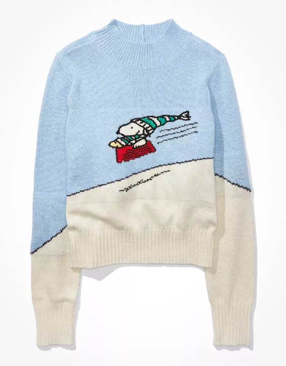 AE Snoopy Mock Neck Sweater