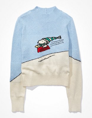 AE Suéter con cuello cerrado de Snoopy