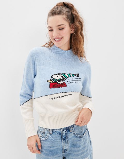 Женские свитеры American Eagle AE Snoopy Mock Neck Sweater