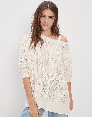 AE Whoa So Cozy Waffle V-Neck Sweater