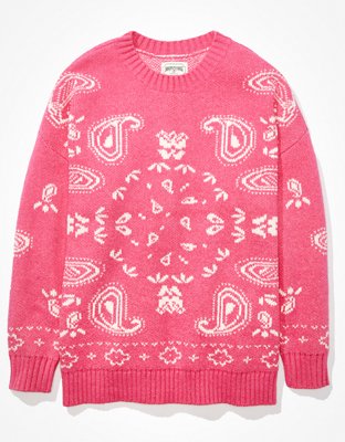 Ae oversized dreamspun crew best sale neck sweater