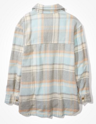 AE Oversized Plaid Shirt Jacket