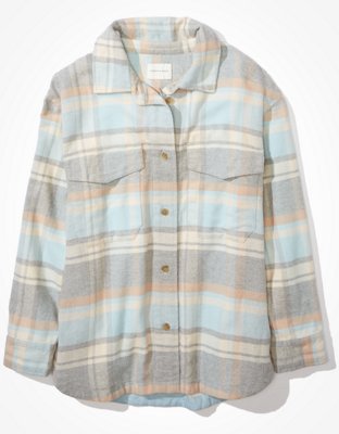 AE Oversized Plaid Flannel Shirt