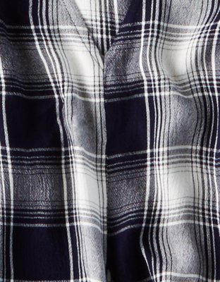 Женские топы American Eagle AE Plaid Long Sleeve Tie Front Top — фото 5