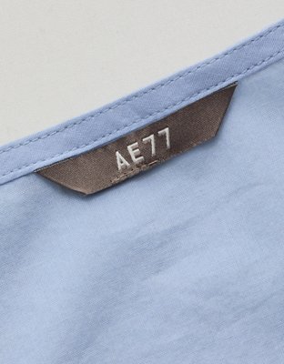 Женская блузка American Eagle AE77 Eyelet Lace Short-Sleeve, цвет: Светлый синий — фото 6