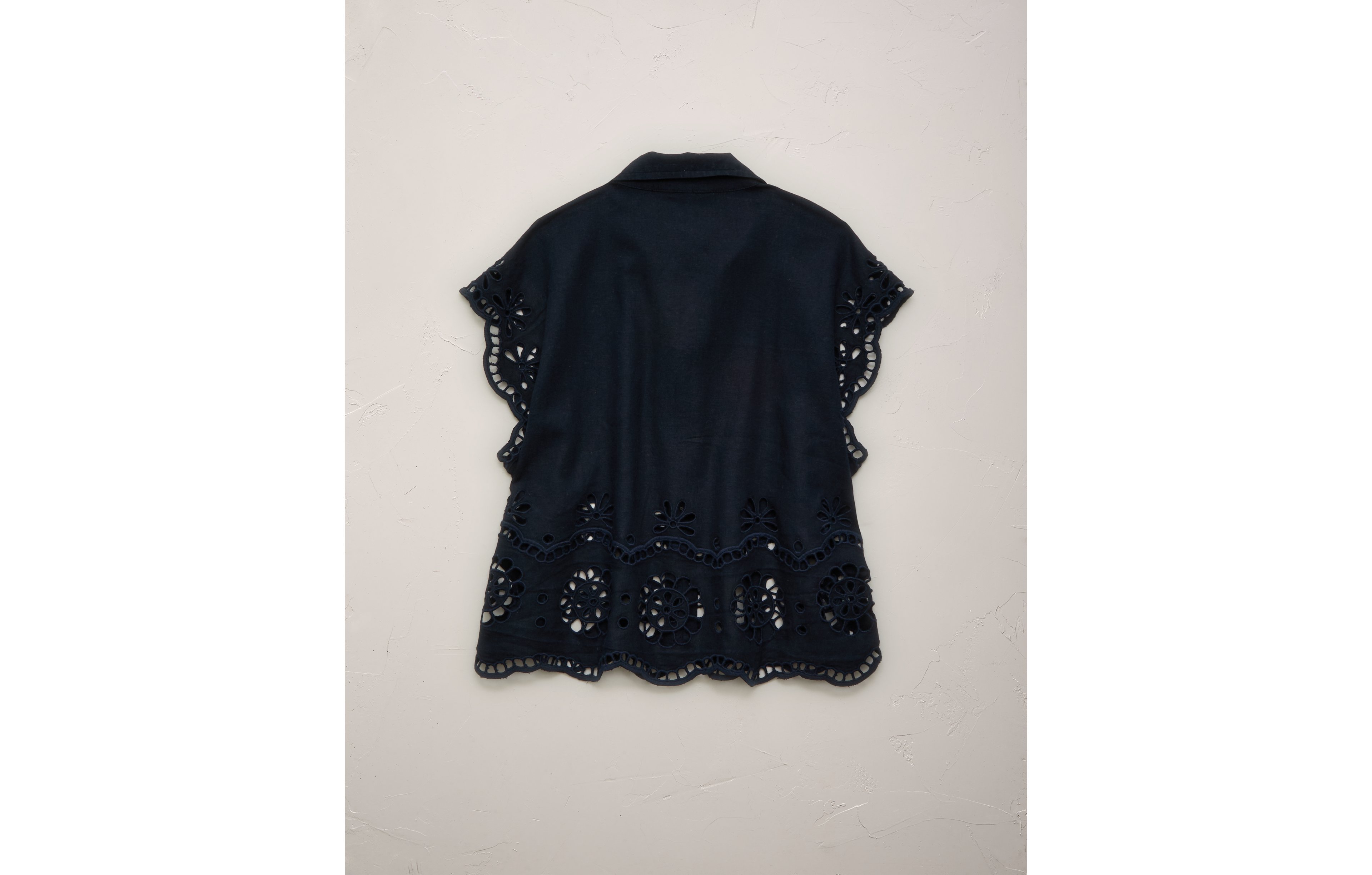 AE77 Embroidered Linen-Blend Button-Up Shirt