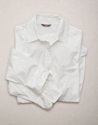 AE77 Premium Oversized Poplin Button-Up Shirt