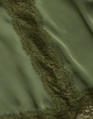 AE77 Satin Slip Lace Cami Top