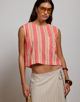 AE77 Boxy Chambray Top | American Eagle